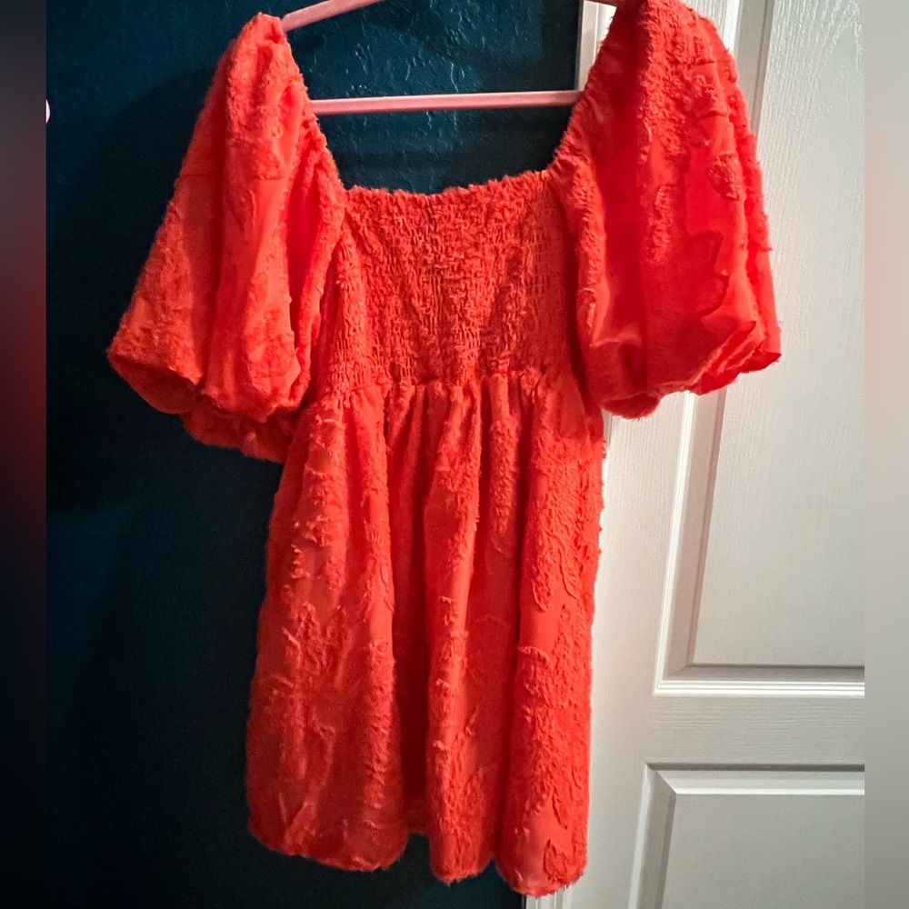 Future Collective orange Puff dress